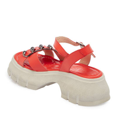 Pembe Deri Kadın Sandalet - K24Y1SN67155-J76 - 2