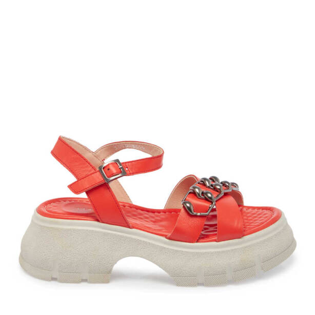 Pembe Deri Kadın Sandalet - K24Y1SN67155-J76 - Tergan