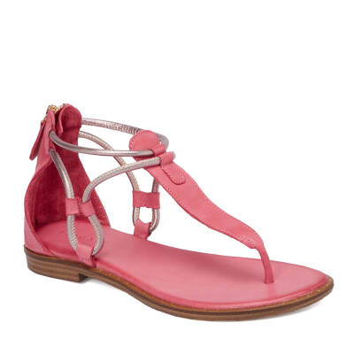 Pembe Deri Kadın Sandalet - K24Y1SN67415-S1T 