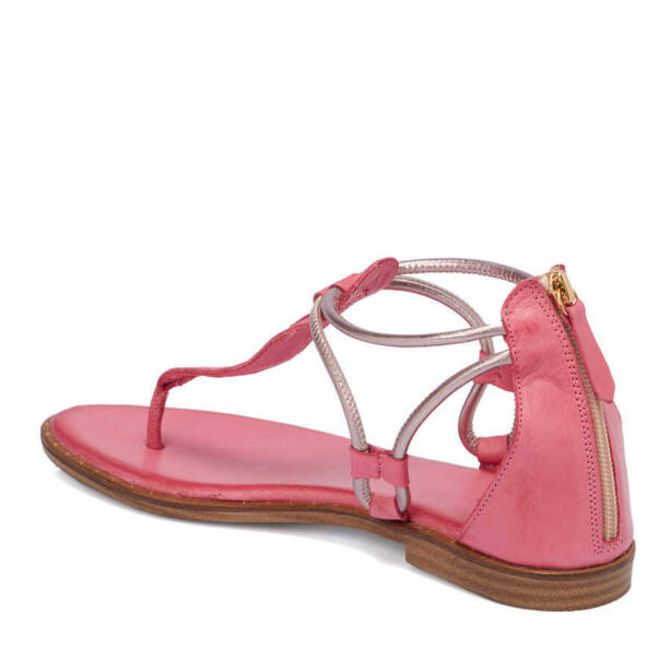 Pembe Deri Kadın Sandalet - K24Y1SN67415-S1T - Tergan