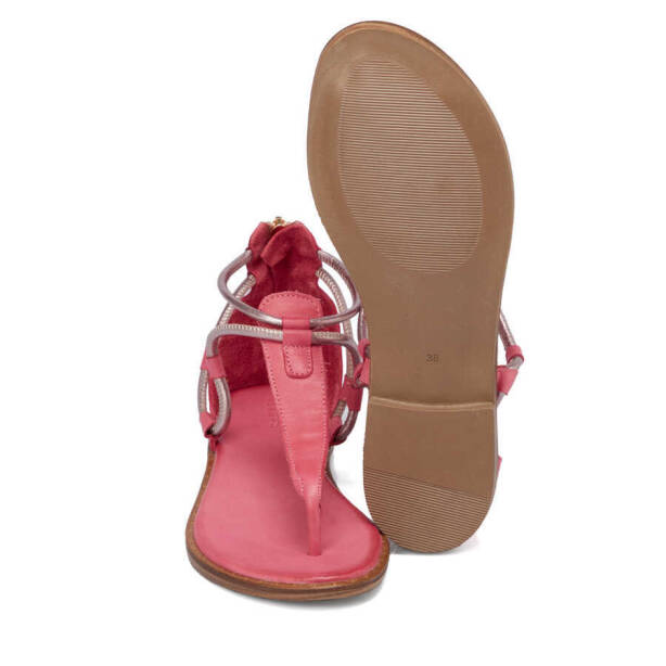 Pembe Deri Kadın Sandalet - K24Y1SN67415-S1T - Tergan