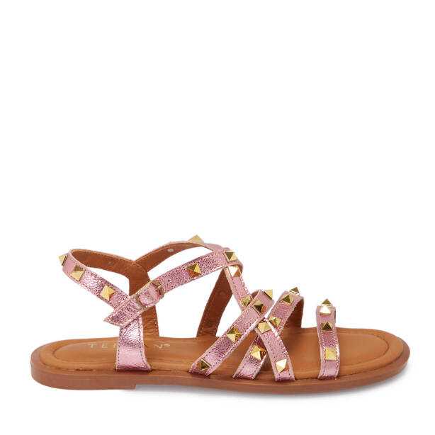 Pembe Deri Kadın Sandalet - K25Y1SN67778-J91 - Tergan