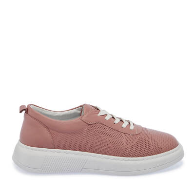  Pembe Deri Kadın Sneaker - K24I1AY67340-J64 - 3