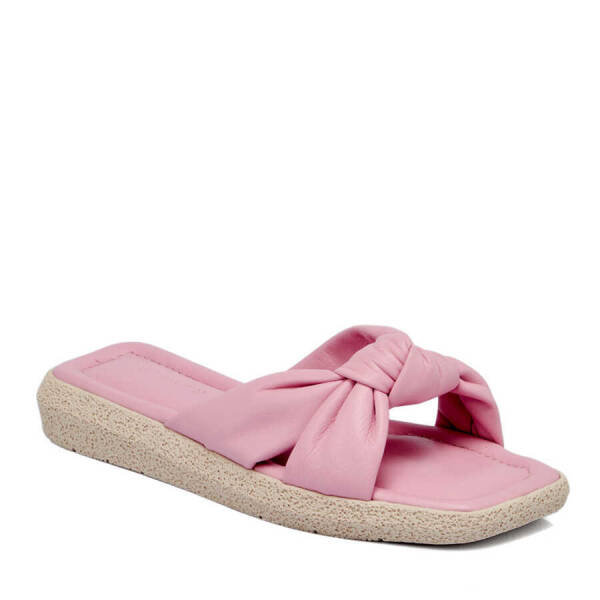 Pembe Hakiki Deri Kadın Terlik - K24Y1TR67432-S1T - 2