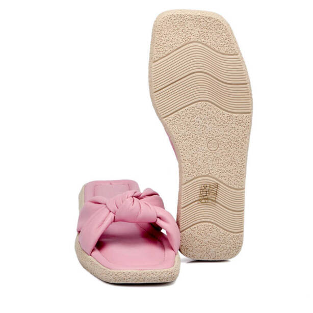 Pembe Hakiki Deri Kadın Terlik - K24Y1TR67432-S1T - 4