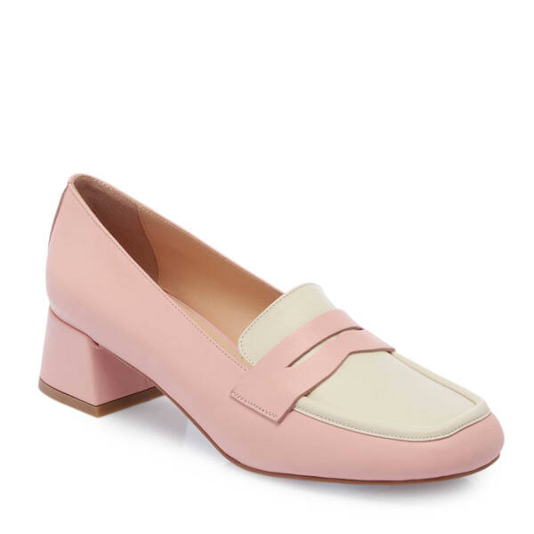 Pembe Deri Kadın Topuklu Ayakkabı - K25I1AY67809-A60 - 1