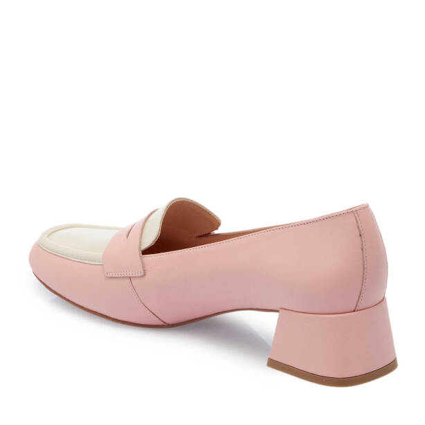 Pembe Deri Kadın Topuklu Ayakkabı - K25I1AY67809-A60 - 2