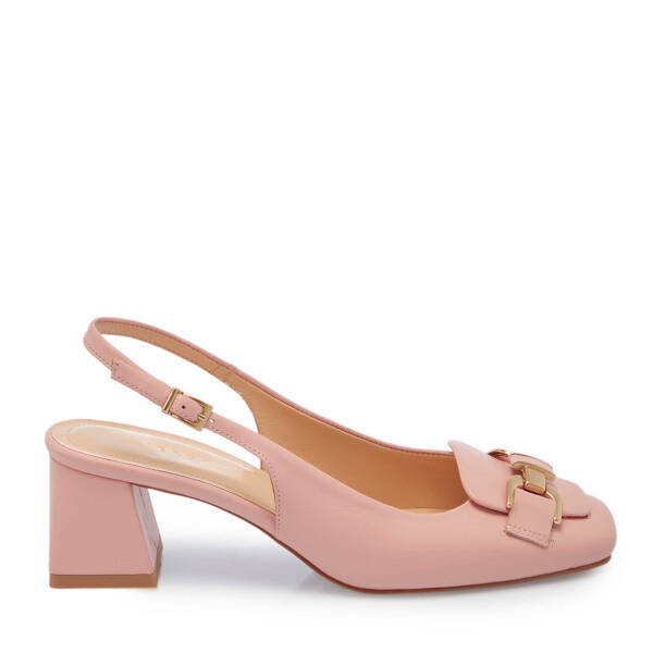 Pembe Hakiki Deri Kadın Topuklu Ayakkabı - K25Y1AY67801-A60 - 1