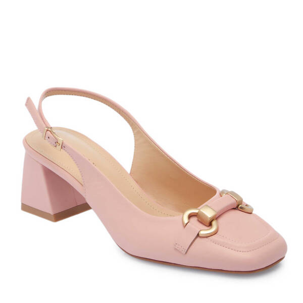 Pembe Deri Kadın Topuklu Ayakkabı - K25Y1AY67802-A60 - 1