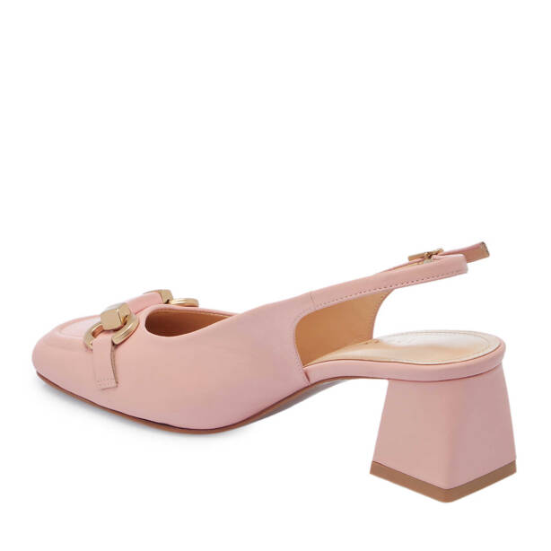 Pembe Deri Kadın Topuklu Ayakkabı - K25Y1AY67802-A60 - Tergan