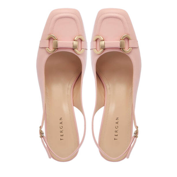 Pembe Deri Kadın Topuklu Ayakkabı - K25Y1AY67802-A60 - Tergan