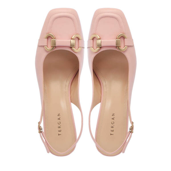 Pembe Deri Kadın Topuklu Ayakkabı - K25Y1AY67802-A60 - 5