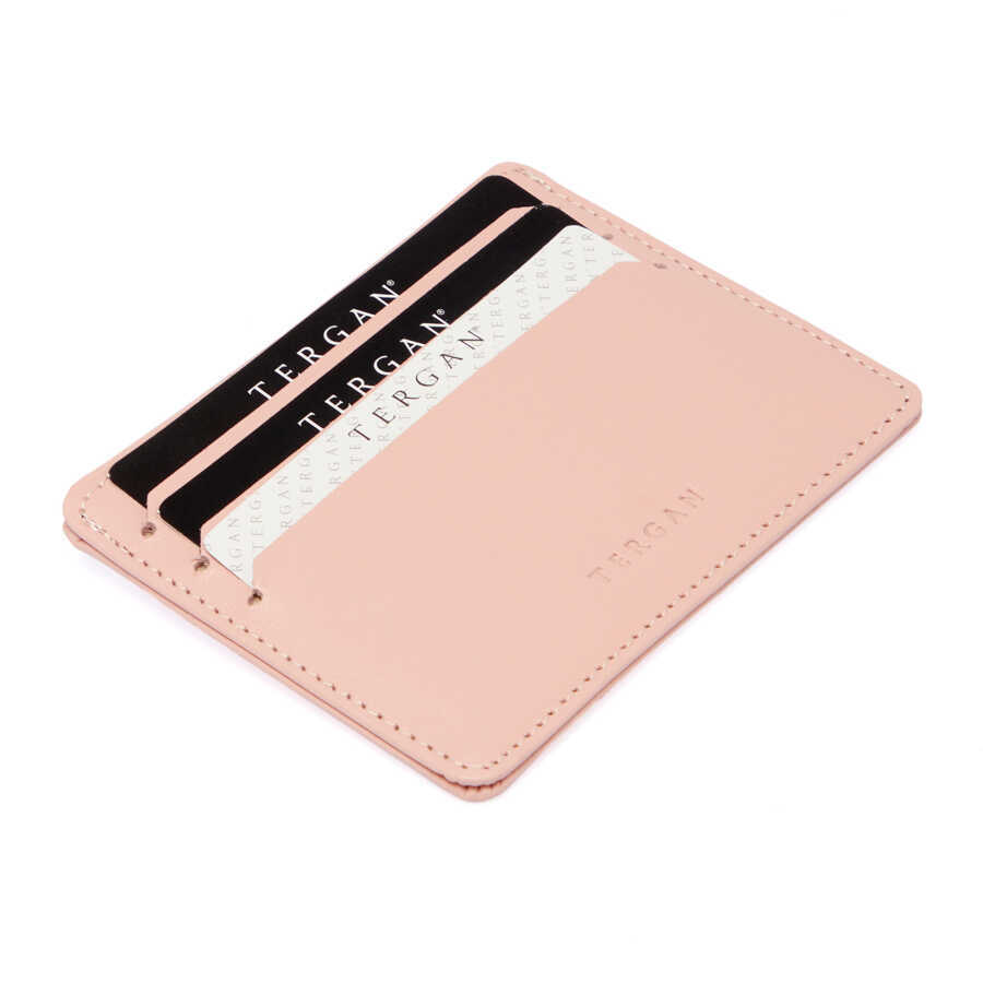 Pembe Hakiki Deri Unisex Kredi Kartlık - S1KK00001050-T4K