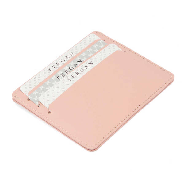 Pembe Hakiki Deri Unisex Kredi Kartlık - S1KK00001050-T4K - 2