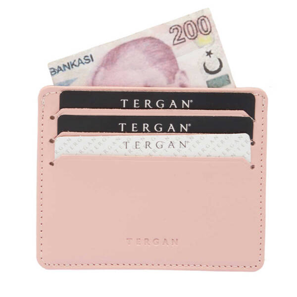 Pembe Hakiki Deri Unisex Kredi Kartlık - S1KK00001050-T4K - 3