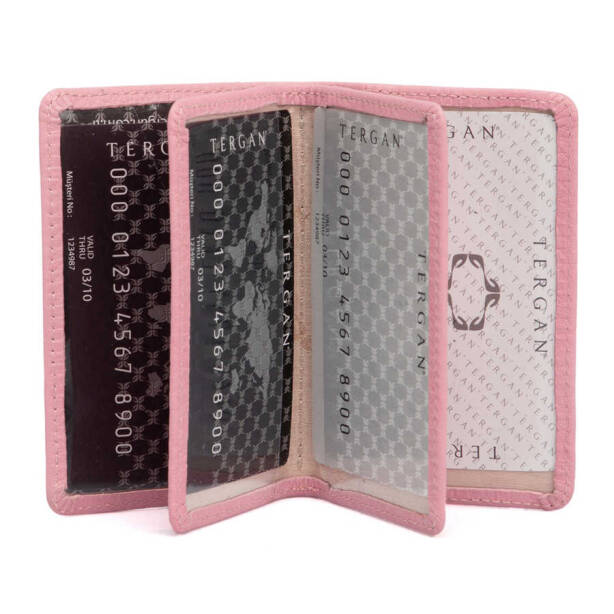 Pembe Hakiki Deri Unisex Kredi Kartlık - S1KK00001601-M4M - 2