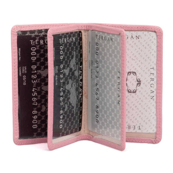 Pembe Hakiki Deri Unisex Kredi Kartlık - S1KK00001601-M4M - 2