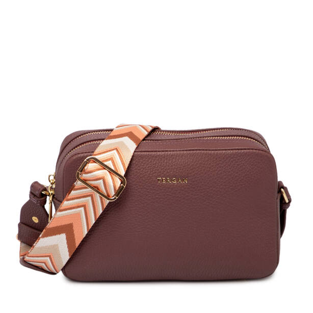 Pembe Hakiki Deri Kadın Çapraz Askılı Çanta - S25K1BC80518-V3K 