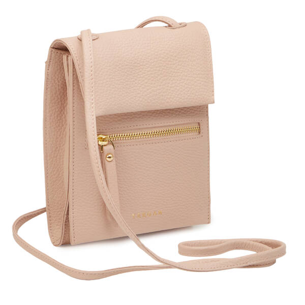 Pembe Hakiki Deri Kadın Çapraz Askılı Çanta - S26Y1BC80168-T8A - 2