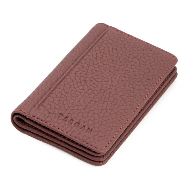 Pembe Hakiki Deri Unisex Kredi Kartlık - S1KK00001601-V3K 