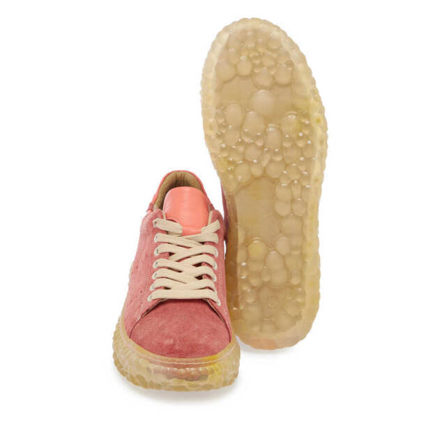Pembe Süet Deri Kadın Sneaker - K24I1AY67334-T4Z - 4
