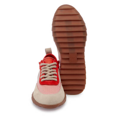 Pembe Süet Deri Kadın Sneaker - K25I1AY68117-U8P - 4