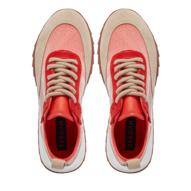 Pembe Süet Deri Kadın Sneaker - K25I1AY68117-U8P - Tergan