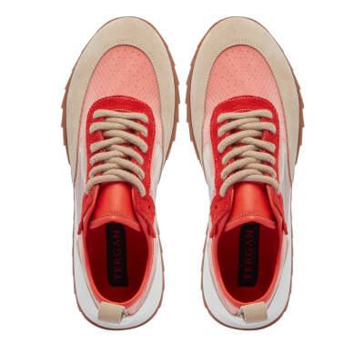 Pembe Süet Deri Kadın Sneaker - K25I1AY68117-U8P - 5