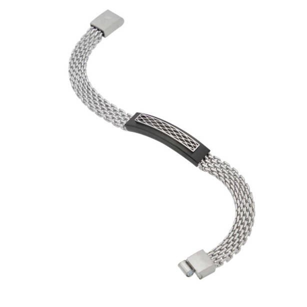 Platin Çelik Erkek Bileklik - E1BLK0410335-S0X - 2