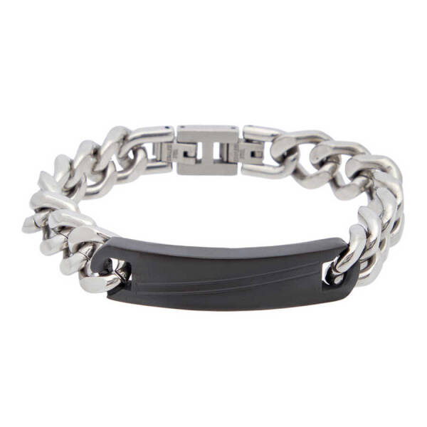 Platin Çelik Erkek Bileklik - E1BLK0410336-S0X - 1