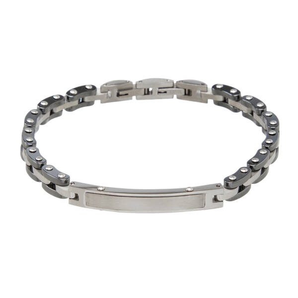 Platin Çelik Erkek Bileklik - E1BLK0410489-D69 - 1