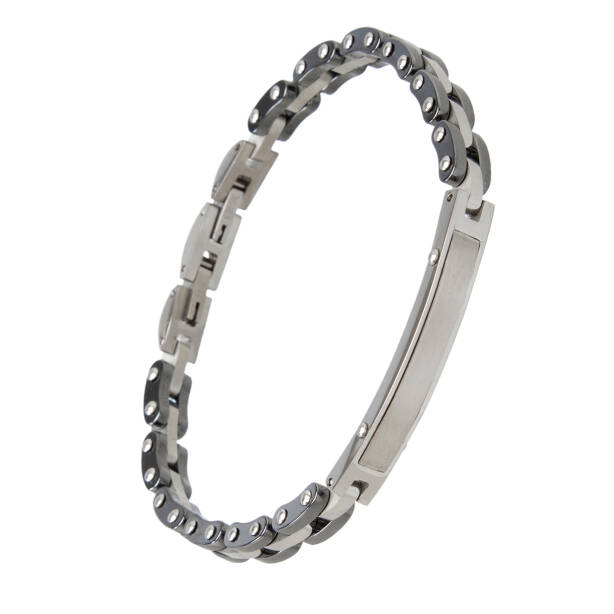 Platin Çelik Erkek Bileklik - E1BLK0410489-D69 - 2
