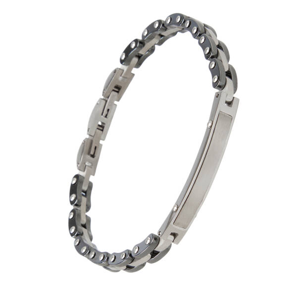 Platin Çelik Erkek Bileklik - E1BLK0410489-D69 - 2