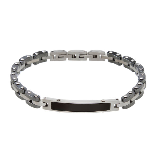 Platin Çelik Erkek Bileklik - E1BLK0410489-S0X - 1