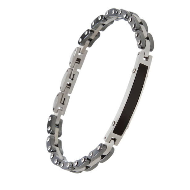 Platin Çelik Erkek Bileklik - E1BLK0410489-S0X - 2