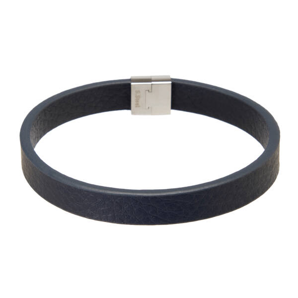 Platin Deri-Çelik Erkek Bileklik - E1BLK0410491-U0Q - 1