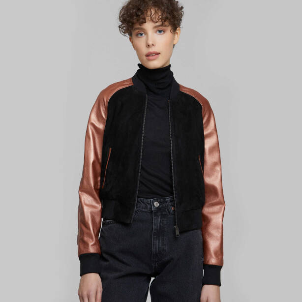 Platin Deri Kadın Deri Mont - K21KDM320184-R6W - 3