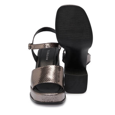 Platin Deri Kadın Sandalet - K24Y1SN67285-O1U - 4
