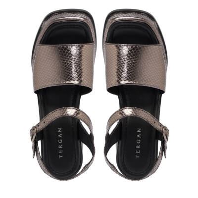 Platin Deri Kadın Sandalet - K24Y1SN67285-O1U - 5