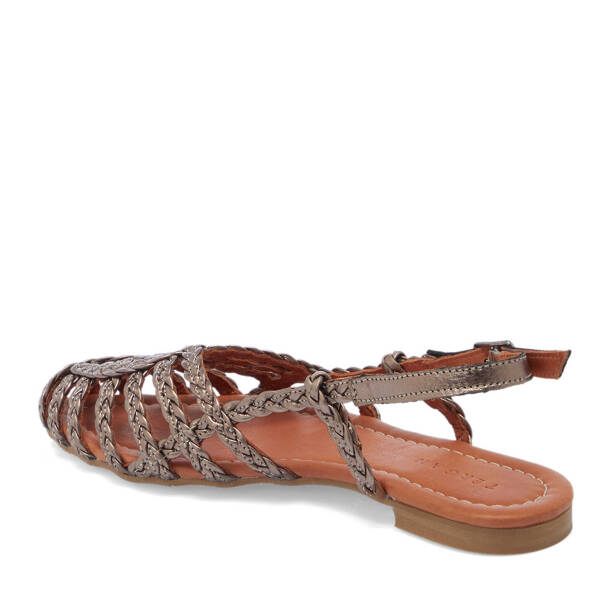 Platin Hakiki Deri Kadın Sandalet - K25Y1SN67954-O1U - 3