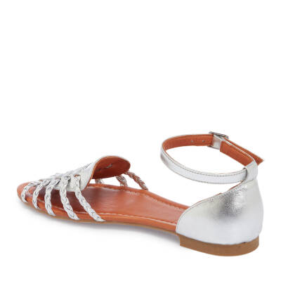 Platin Deri Kadın Sandalet - K25Y1SN67955-L9L - 2