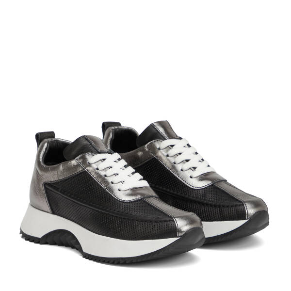 Platin Hakiki Deri Kadın Sneaker - K26I1AY68474-M4Q - 2