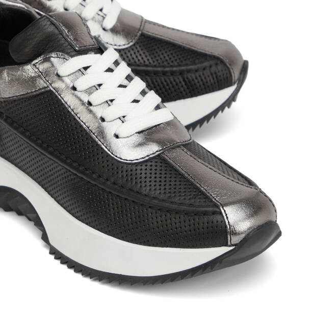 Platin Hakiki Deri Kadın Sneaker - K26I1AY68474-M4Q - 3