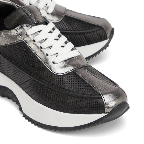 Platin Hakiki Deri Kadın Sneaker - K26I1AY68474-M4Q - 3