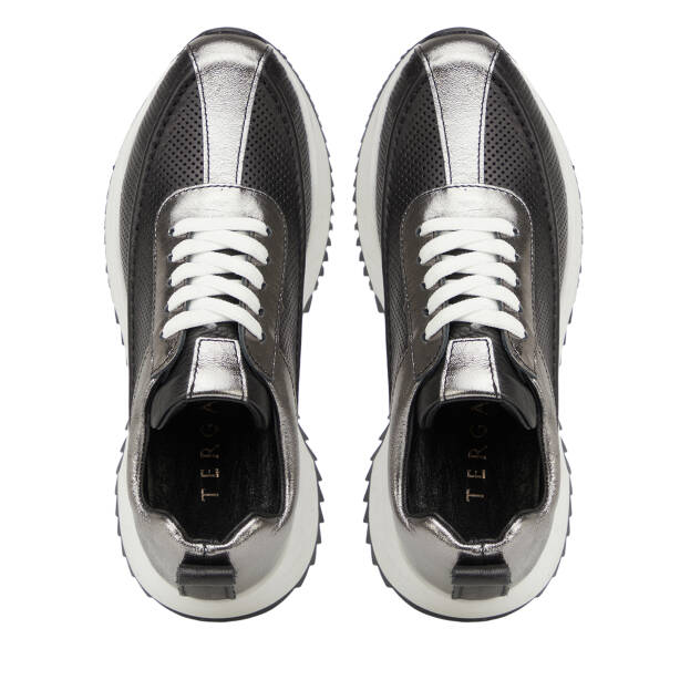 Platin Hakiki Deri Kadın Sneaker - K26I1AY68474-M4Q - 5
