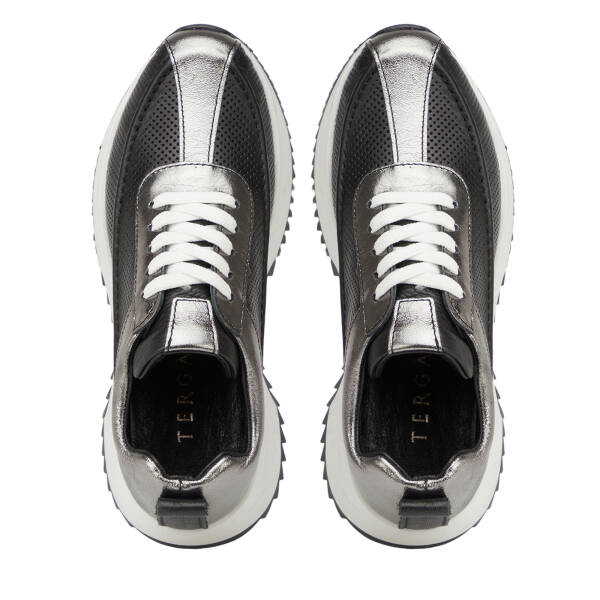 Platin Hakiki Deri Kadın Sneaker - K26I1AY68474-M4Q - 5