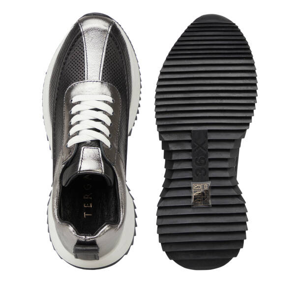 Platin Hakiki Deri Kadın Sneaker - K26I1AY68474-M4Q - 6