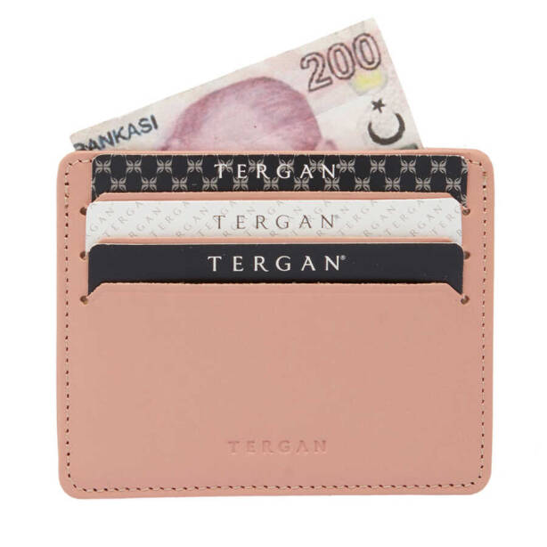 Pudra Deri Unisex Kredi Kartlık - S1KK00001050-T40 - Tergan
