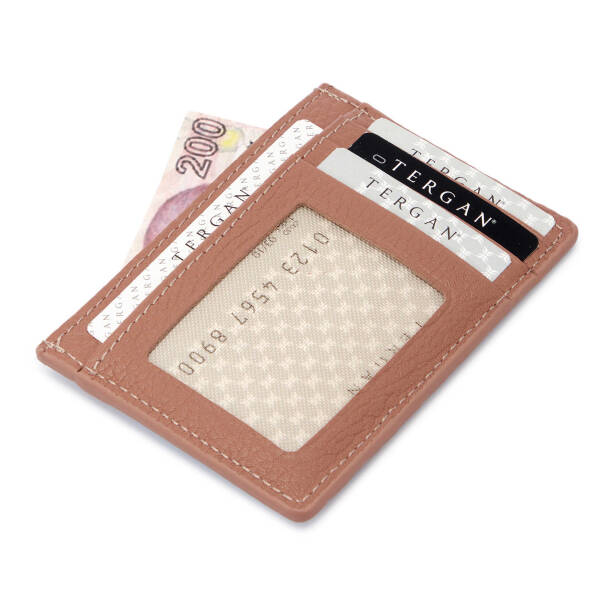 Pudra Deri Unisex Kredi Kartlık - S1KK00001676-I0U - Tergan