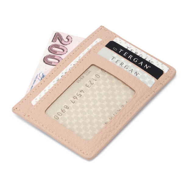 Pudra Deri Unisex Kredi Kartlık - S1KK00001676-S94 - Tergan